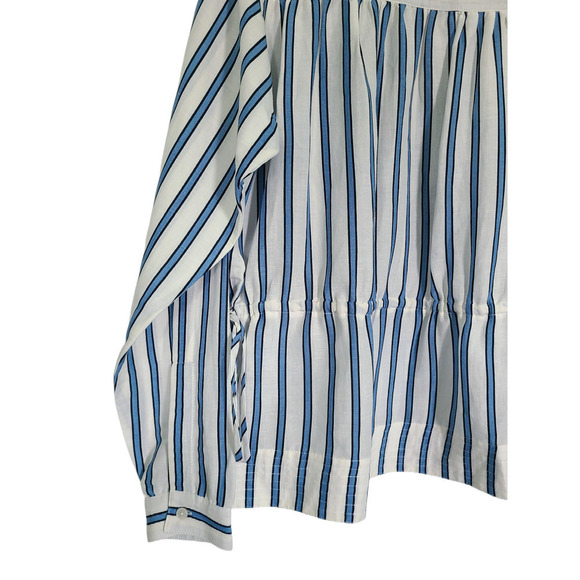 10 Crosby Derek Lam Striped Blouse Top Size 6 - Picture 6 of 8